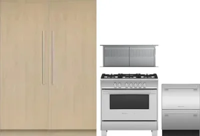 5 Piece Package Includes Refrigerator, Freezer, Range, Hood And Dishwasher